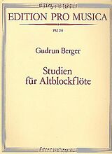 Gudrun Berger Notenblätter Studien für Altblockflöte