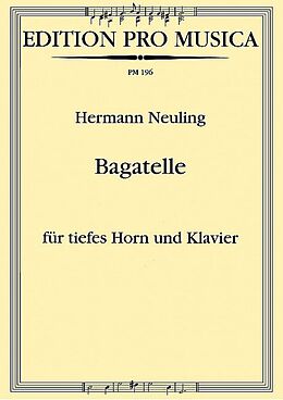 Hermann Neuling Notenblätter Bagatelle