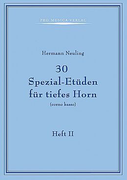 Hermann Neuling Notenblätter 30 Spezial-Etüden Band 2