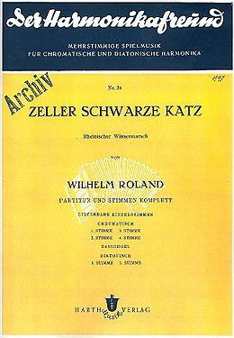 Wilhelm Roland Notenblätter Zeller Schwarze Katz für 3 Akkordeons