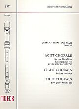 Johann Sebastian Bach Notenblätter 8 Choräle