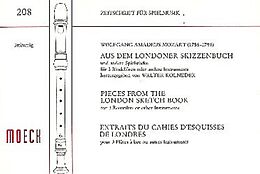 Wolfgang Amadeus Mozart Notenblätter Aus dem Londoner Skizzenbuch