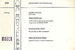 Henry Purcell Notenblätter Trio-Stücke für 3 Blockflöten