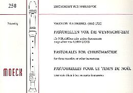 Johann Valentin Rathgeber Notenblätter Pastorellen vor die Weynacht-Zeit