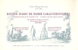 Johann Philipp Kirnberger Notenblätter Recueil dairs de danse caracteristiques