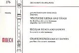 Jan Pieterszon Sweelinck Notenblätter Weltliche Lieder und Tänze