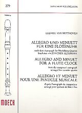 Ludwig van Beethoven Notenblätter Allegro und Menuett für eine