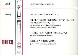 Michael Praetorius Notenblätter Dreistimmige Weihnachtsgesänge
