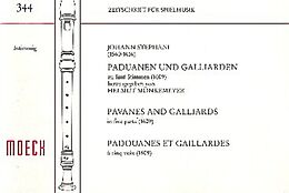 Johann Stephani Notenblätter Paduanen und Galliarden