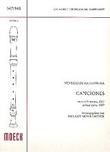 L. Venegas de Henestrosa Notenblätter 4 Canciones zu 4 Stimmen