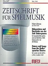 Robert *1583 Johnson Notenblätter Bühnentänze und Tanzlieder aus der Zeit Shakespeares