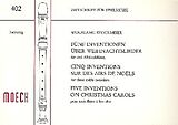Wolfgang Stockmeier Notenblätter 5 Inventionen über Weihnachtslieder