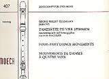Georg Philipp Telemann Notenblätter Tanzsätze zu 4 Stimmen