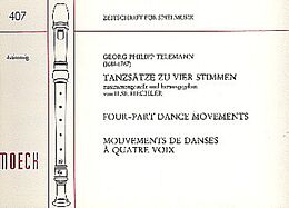 Georg Philipp Telemann Notenblätter Tanzsätze zu 4 Stimmen