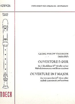 Georg Philipp Telemann Notenblätter Ouvertüre F-Dur