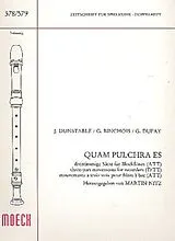  Notenblätter Quam pulchra es 3-stg Sätze für