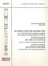 Hans Wiltberger Notenblätter Kleine Suite im alten Stil für