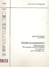 Johann Schop Notenblätter 6 Allemanden