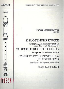 Franz Joseph Haydn Notenblätter 20 Flötenuhrstücke Band 2