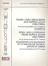  Notenblätter Volks- und Liebeslieder aus Taiwan