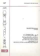 Ernest Krähmer Notenblätter 6 Ländler op.9