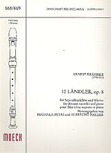 Ernest Krähmer Notenblätter 12 Ländler op.8