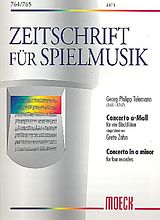 Georg Philipp Telemann Notenblätter Concerto a-Moll