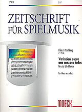 Klaus Miehling Notenblätter Variazioni sopra una canzona