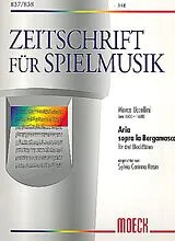 Marco Uccellini Notenblätter Aria sopra la Bergamasca