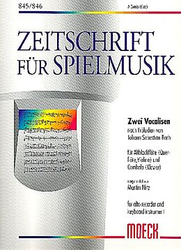 Johann Sebastian Bach Notenblätter 2 Vocalisen nach Präludien
