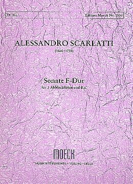 Alessandro Scarlatti Notenblätter Sonate für 3 Altblockflöten