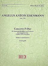 Angelus Anton Eisenmann Notenblätter Concerto F-Dur für Sopraninoblockflöte