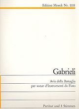 Andrea Gabrieli Notenblätter Aria della battaglia per sonar