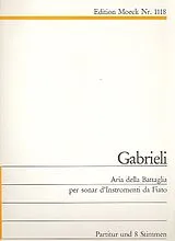 Andrea Gabrieli Notenblätter Aria della battaglia per sonar