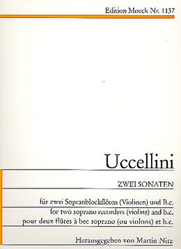 Marco Uccellini Notenblätter 2 Sonaten für 2 Sopranblockflöten