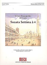 Johann Rosenmüller Notenblätter Sonata settima à 4 für 4 Blockflöten