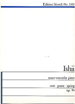 Maki Ishii Notenblätter Tenor-Recorder Piece op.94