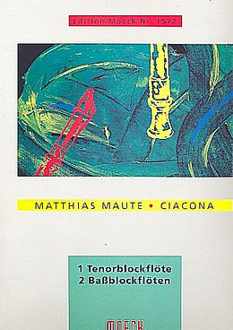 Matthias Maute Notenblätter Ciaconna
