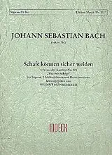 Johann Sebastian Bach Notenblätter Schafe können sicher weiden aus BWV208