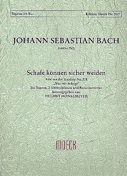 Johann Sebastian Bach Notenblätter Schafe können sicher weiden aus BWV208