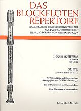 Jacques Martin Le Romain Hotteterre Notenblätter Suite g-Moll