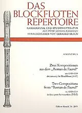 Anonymus Notenblätter 2 Kompositionen aus dem Roman de Fauvel