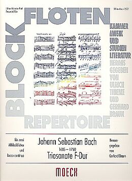 Johann Sebastian Bach Notenblätter Triosonate F-Dur