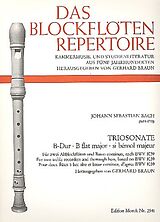 Johann Sebastian Bach Notenblätter Triosonate B-Dur nach BWV1039