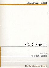 Giovanni Gabrieli Notenblätter Canzon 5 für 7 Stimmen