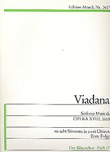Lodovico Grossi da Viadana Notenblätter Sinfonie musicali zu 8 Stimmen