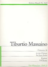 Tiburtio Massaino Notenblätter Canzon a 16 in 4 Chören für