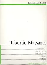 Tiburtio Massaino Notenblätter Canzon a 16 in 4 Chören
