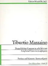 Tiburtio Massaino Notenblätter Doppelchörige Canzone