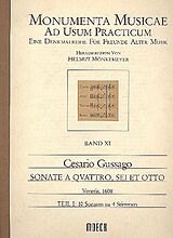 Cesario Gussago Notenblätter Sonate a quattro, sei et otto Band 1